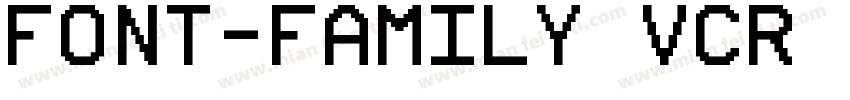 font-family VCR OSD Mono font-siz字体转换